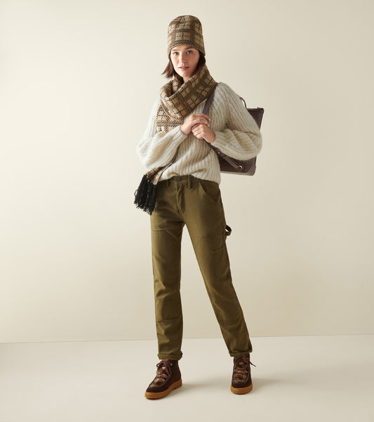 W26326:CH DARK CHOCOLATE WP SUEDE/ BROWN PLAID FUR/CH DARK CHOCOLATE&IVORY LACES/MEDIUM GUM OS