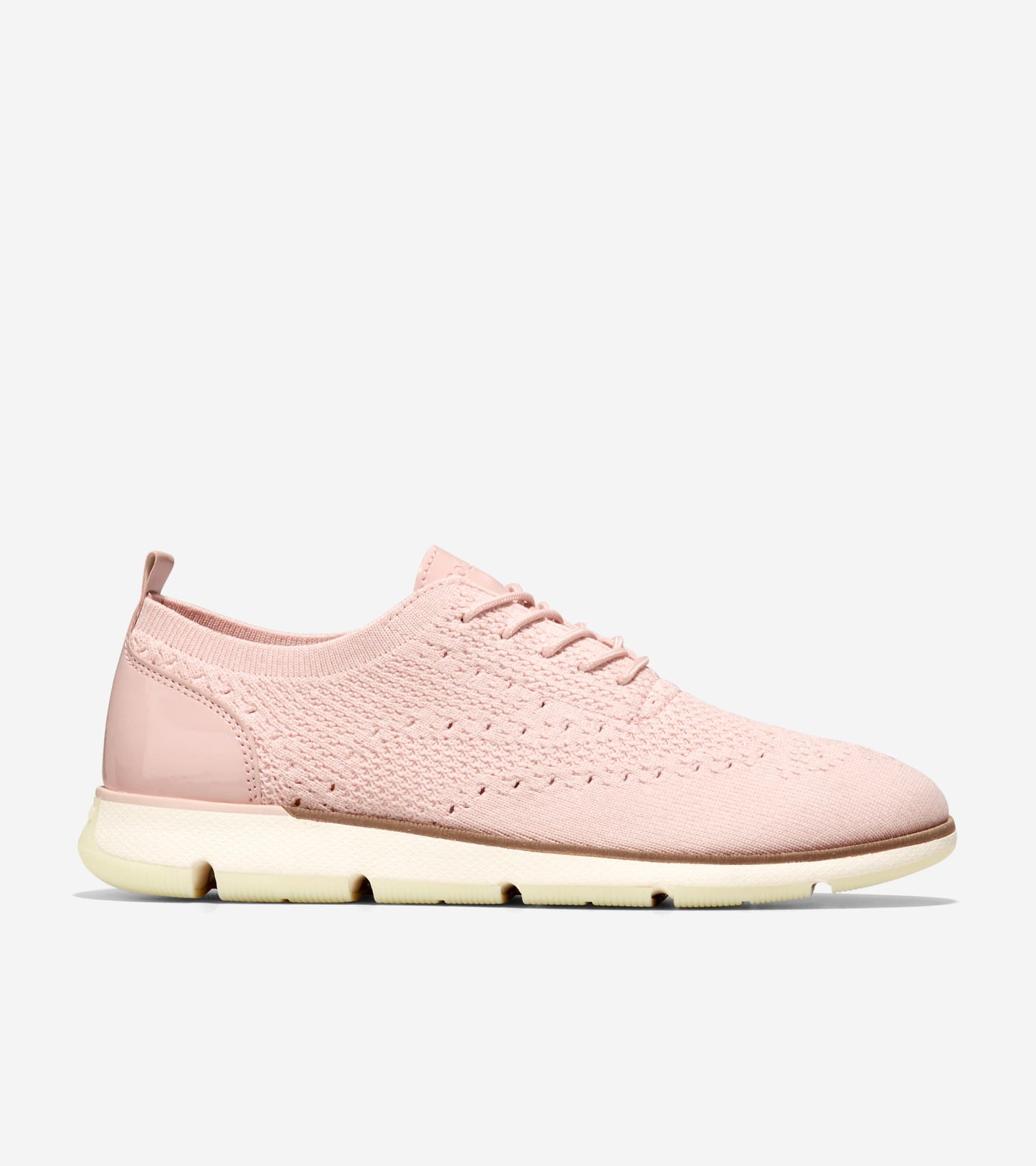 W27802:ROSE SMOKE KNIT/PATENT/IVORY