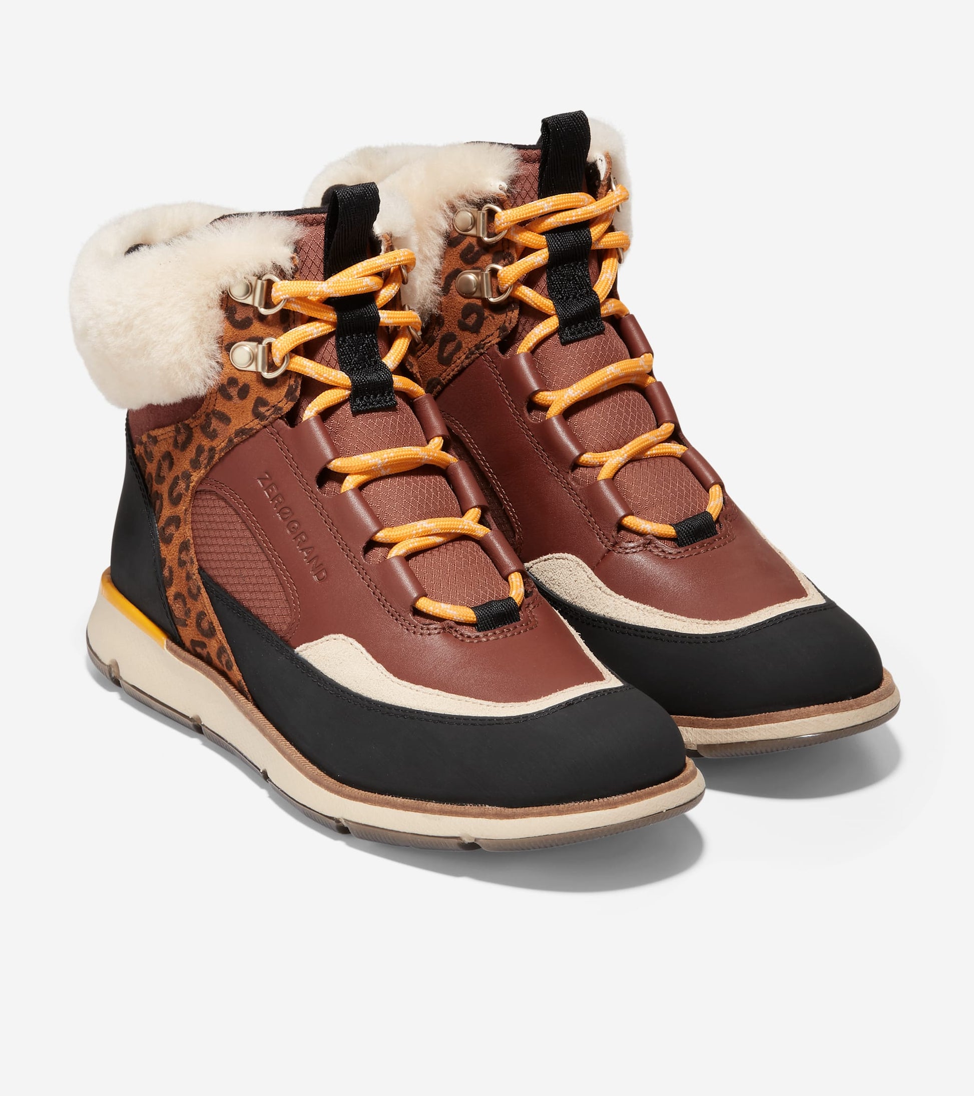 W22528:WP BLK RND/WDBRY SDE/LEO PRT SDE/CADYLLW LACE/WDBRY MESH/OAT FUR/BLK FB/OAT MS/CHCL OS