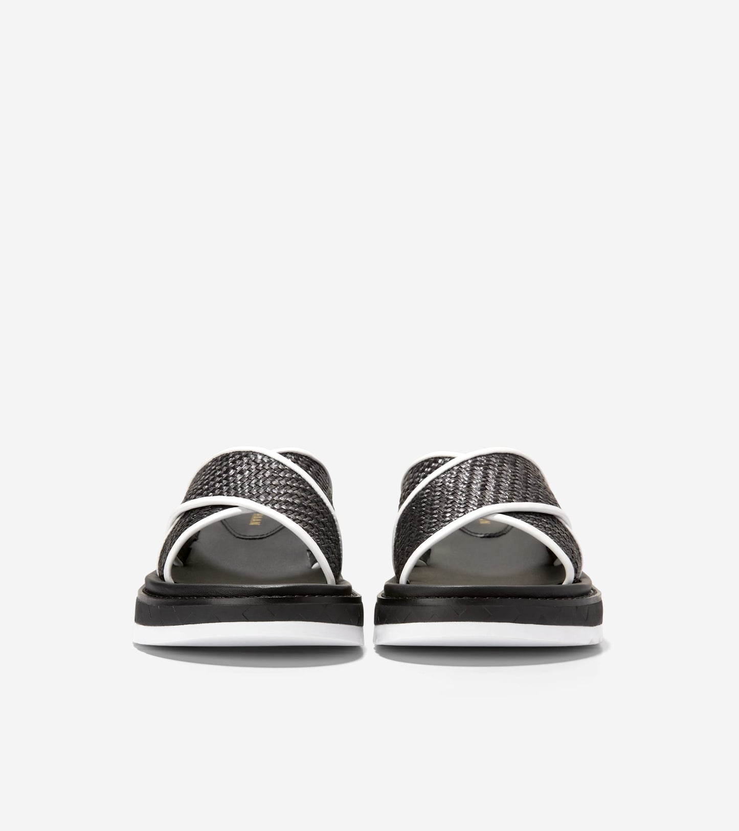 W32997:BLACK RAFFIA/WHITE/BLACK-WHITE