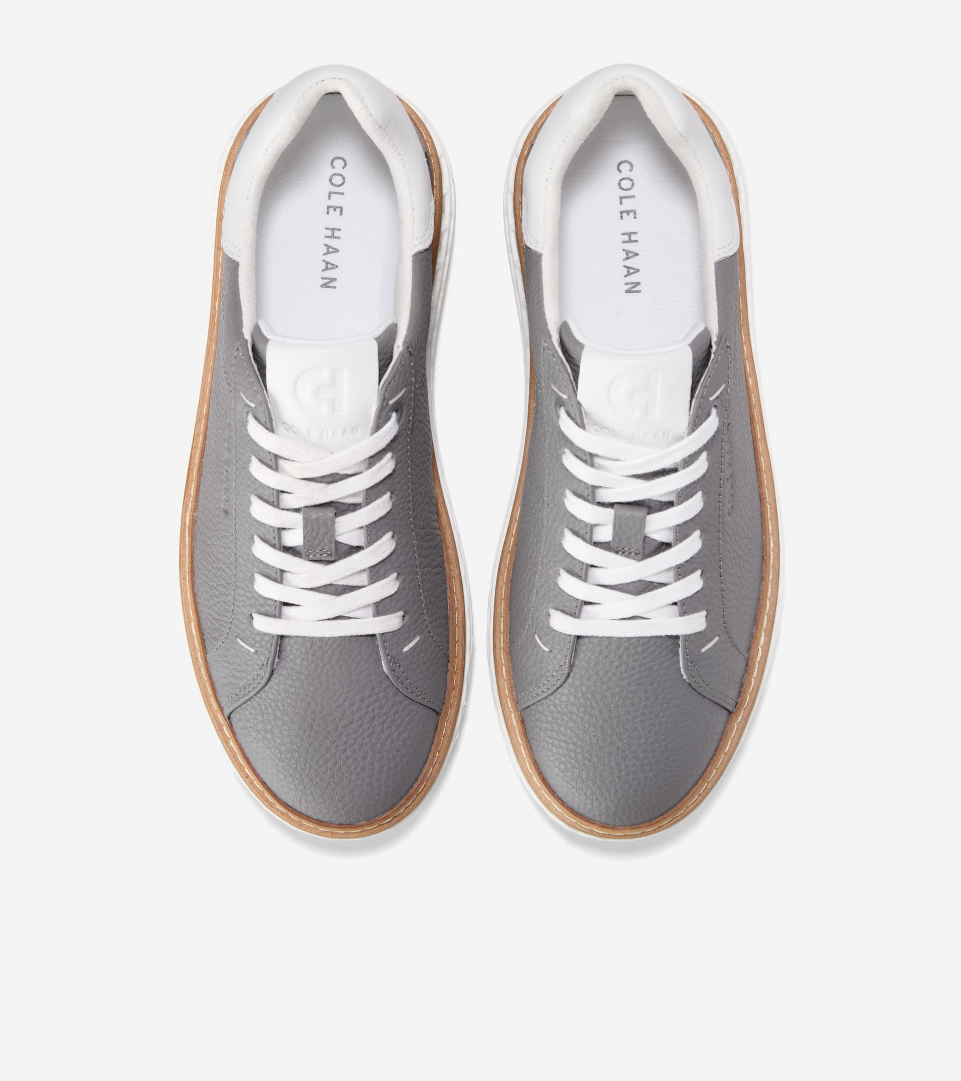 W34431:FROST GRAY TUMBLED LEATHER/WHITE