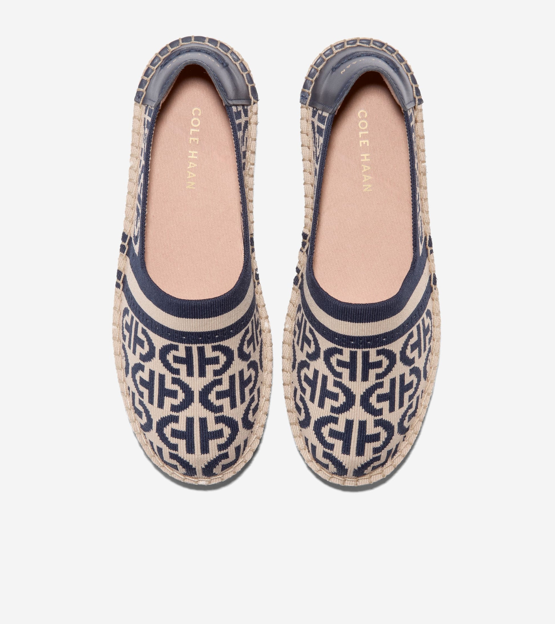 W32110:DOUBLE CH NAVY BLAZER/OAT STITCHLIGHT