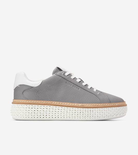 W34431:FROST GRAY TUMBLED LEATHER/WHITE
