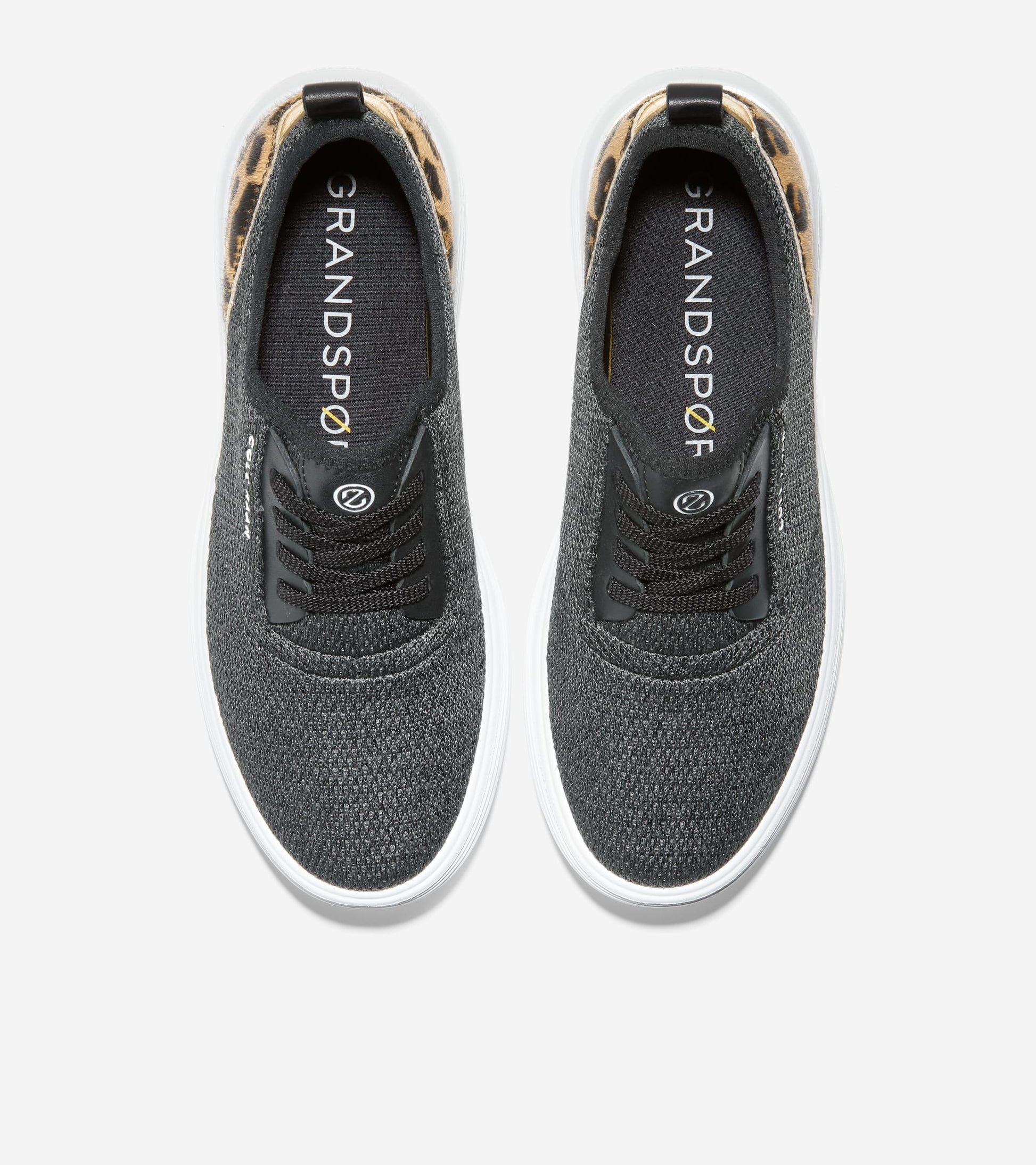 W23314:BLACK KNIT / MOD LEOPARD PRINTED LEATHER / CH GOLD / OPTIC WHITE MIDSOLE