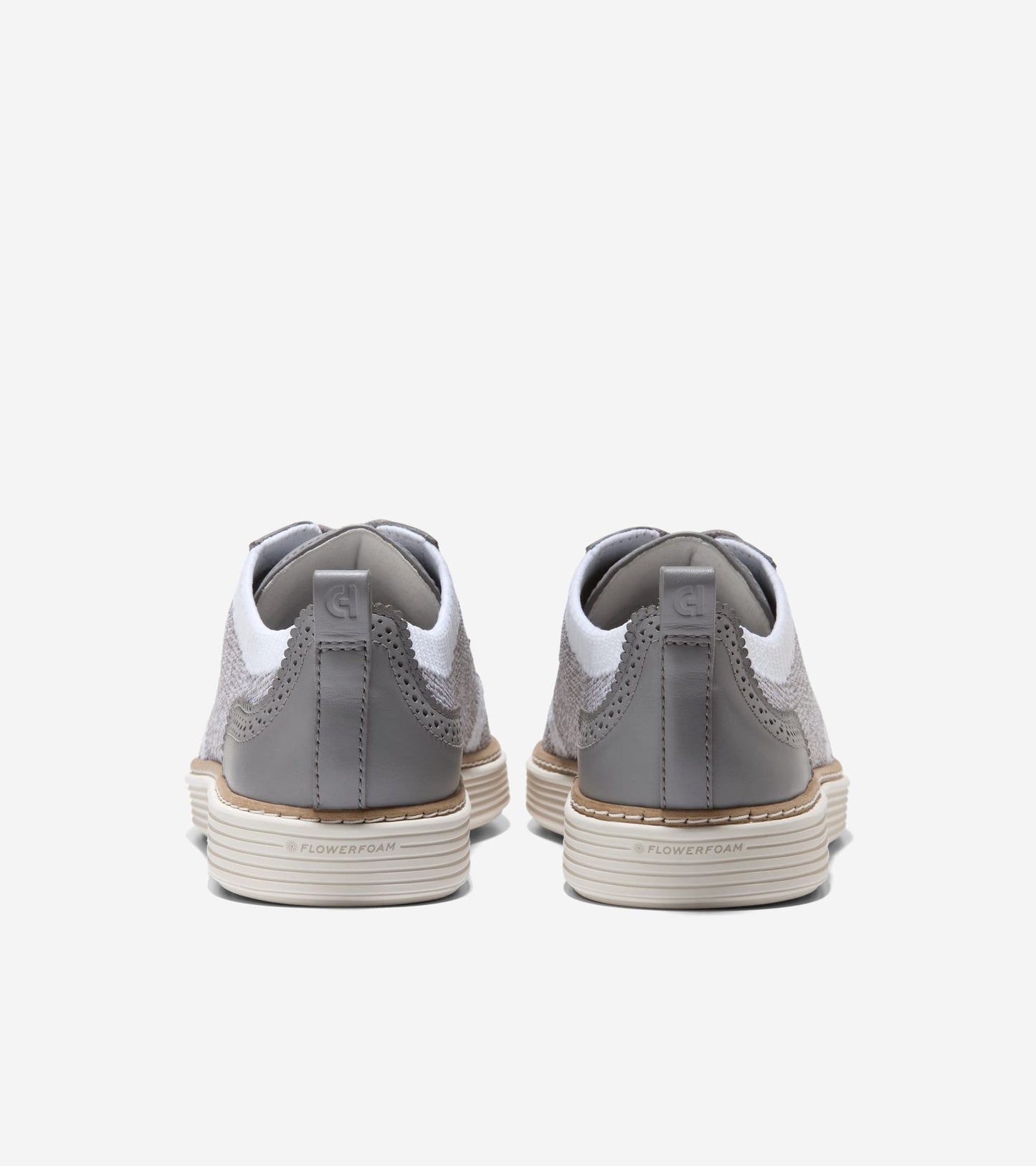 W33218:FROST GRAY AND WHITE HEATHERED KNIT/FROST GRAY/IVORY