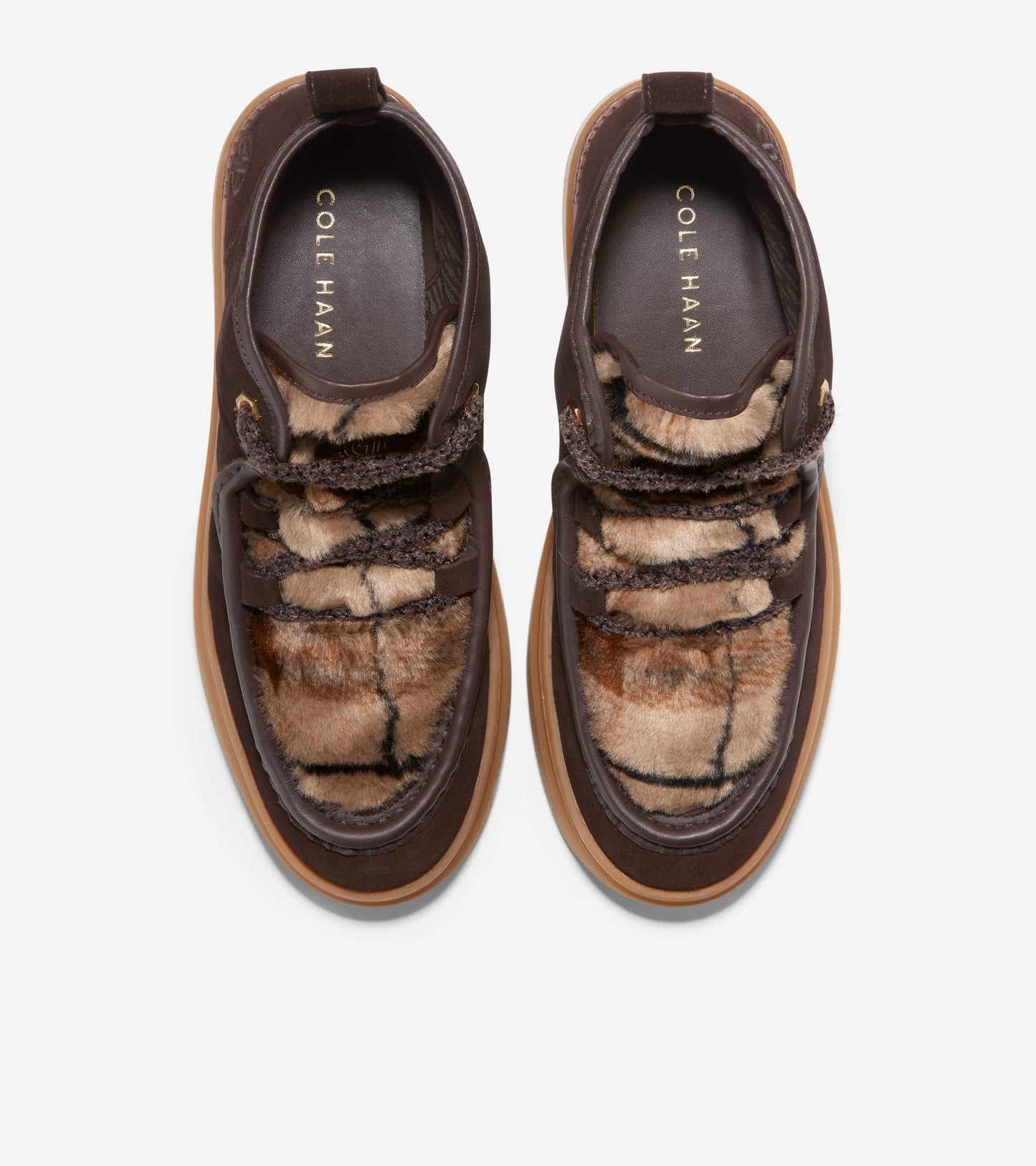 W26326:CH DARK CHOCOLATE WP SUEDE/ BROWN PLAID FUR/CH DARK CHOCOLATE&IVORY LACES/MEDIUM GUM OS